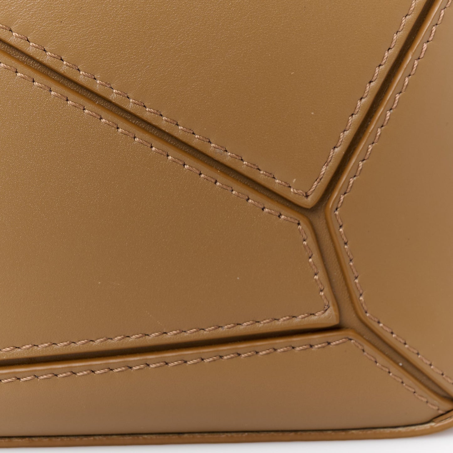 Satin Calfskin Small Puzzle Bag Oak