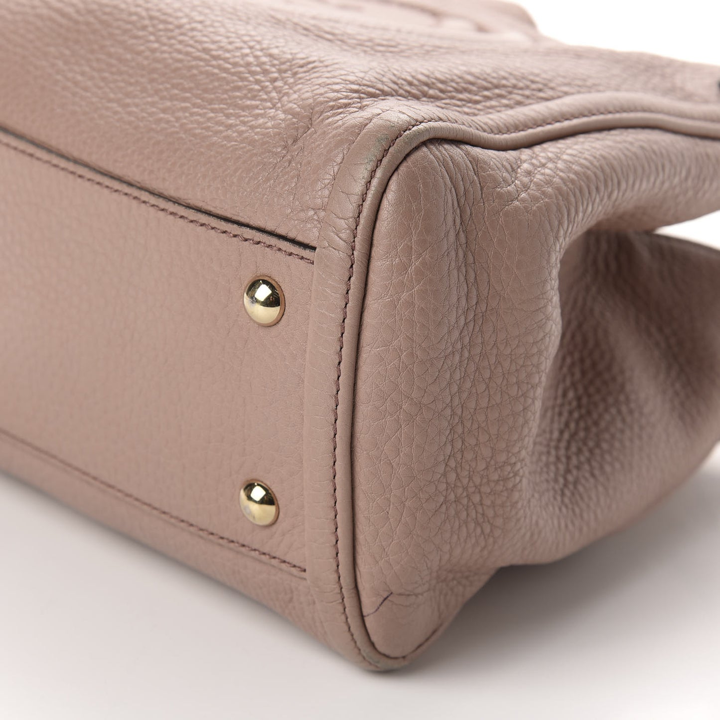 Pebbled Calfskin Small Soho Shoulder Bag Light Pink