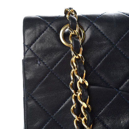 Chanel Lambskin Quilted Medium Double Flap Navy 12 of 15