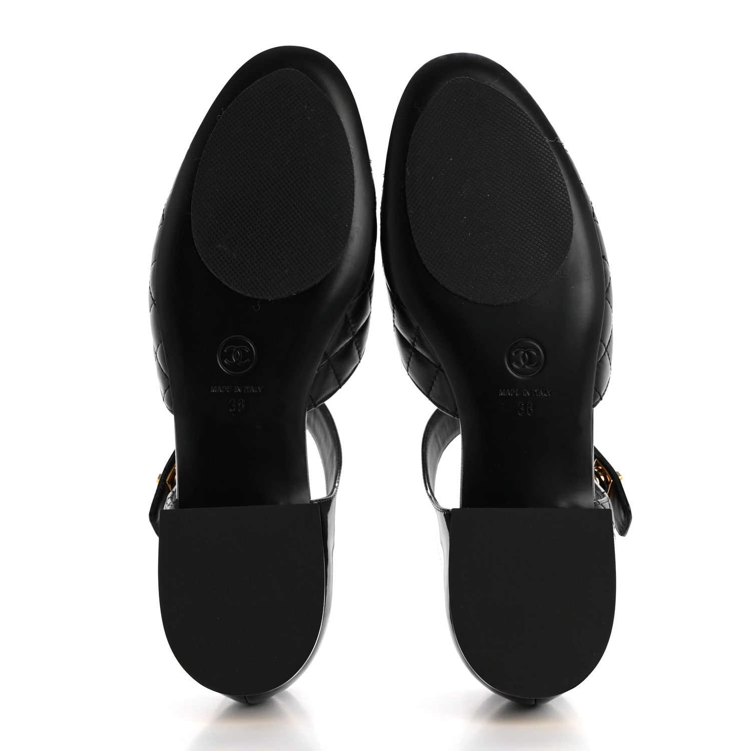 Chanel Patent Lambskin Quilted Cap Toe Ballerina Flats 38 Black 5 of 9