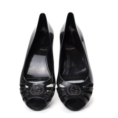 Gucci Rubber Jelly Marola Wedges 39 Black 5 of 10