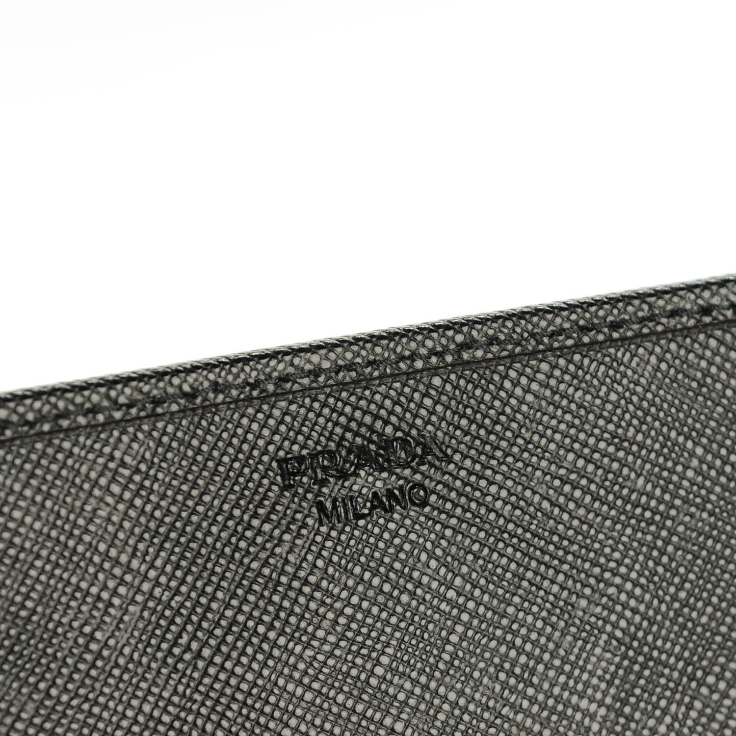 Prada Saffiano Metal Large Chain Wallet Nero Black 6 of 8