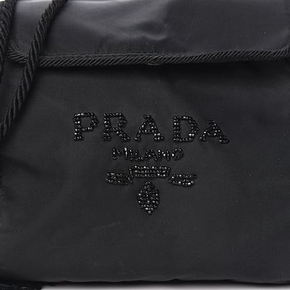 Prada Tessuto Nylon Beaded Bag Black 14 of 14