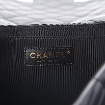 Chanel Calfskin Quilted XXL Travel Flap Bag Black 5 of 9