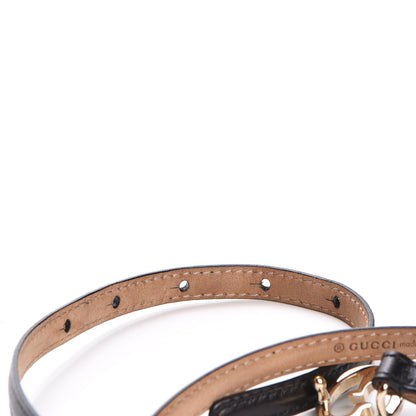 Gucci Calfskin 1973 Buckle Skinny Belt 90 36 Black 5 of 5