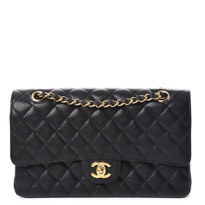 Chanel Caviar Quilted Medium Double Flap Black 1 of 9