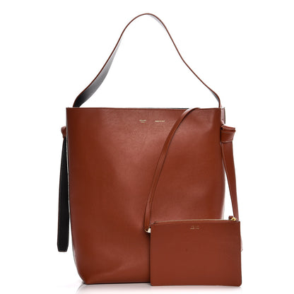 Celine Shiny Smooth Calfskin Zebra Printed Calf Hair Small Twisted Cabas Chalk Brick 1 of 11