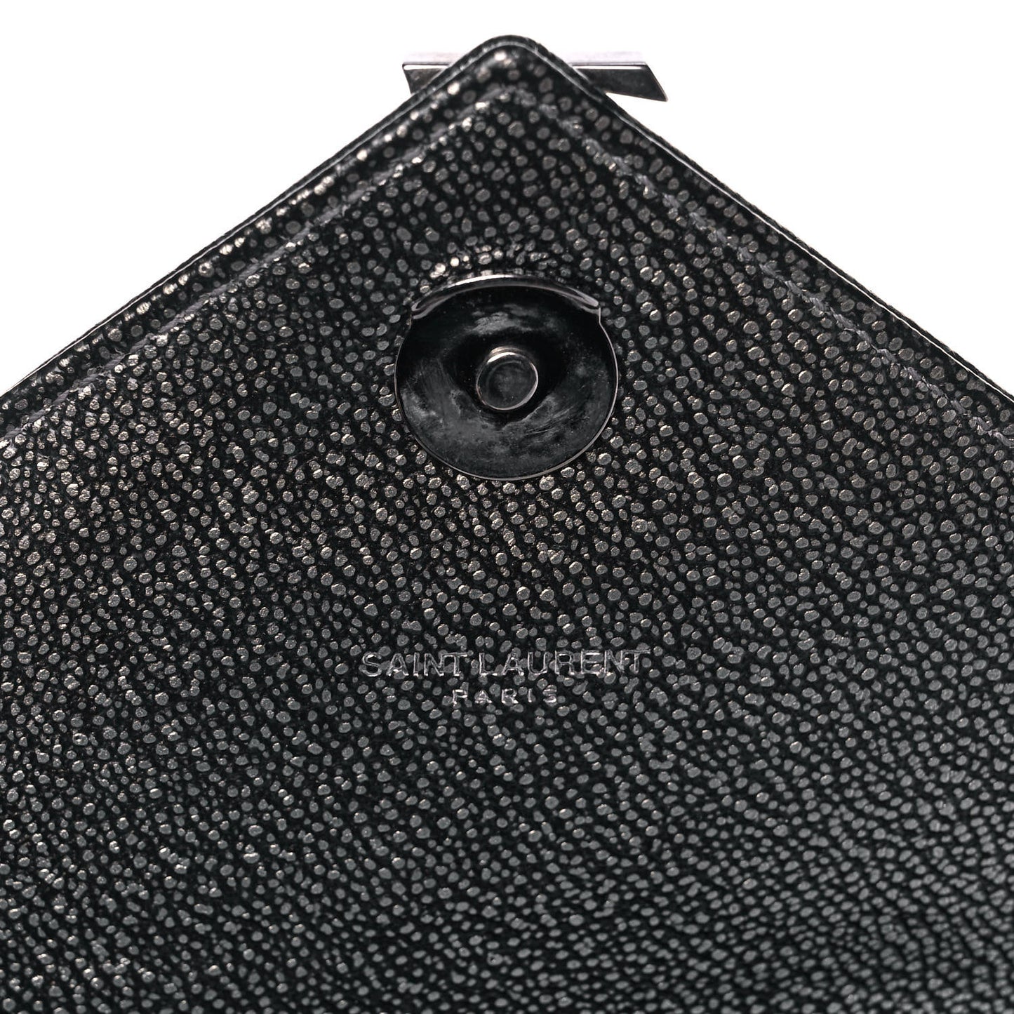 Metallic Grain De Poudre Matelasse Chevron Monogram Medium College Bag Gunmetal