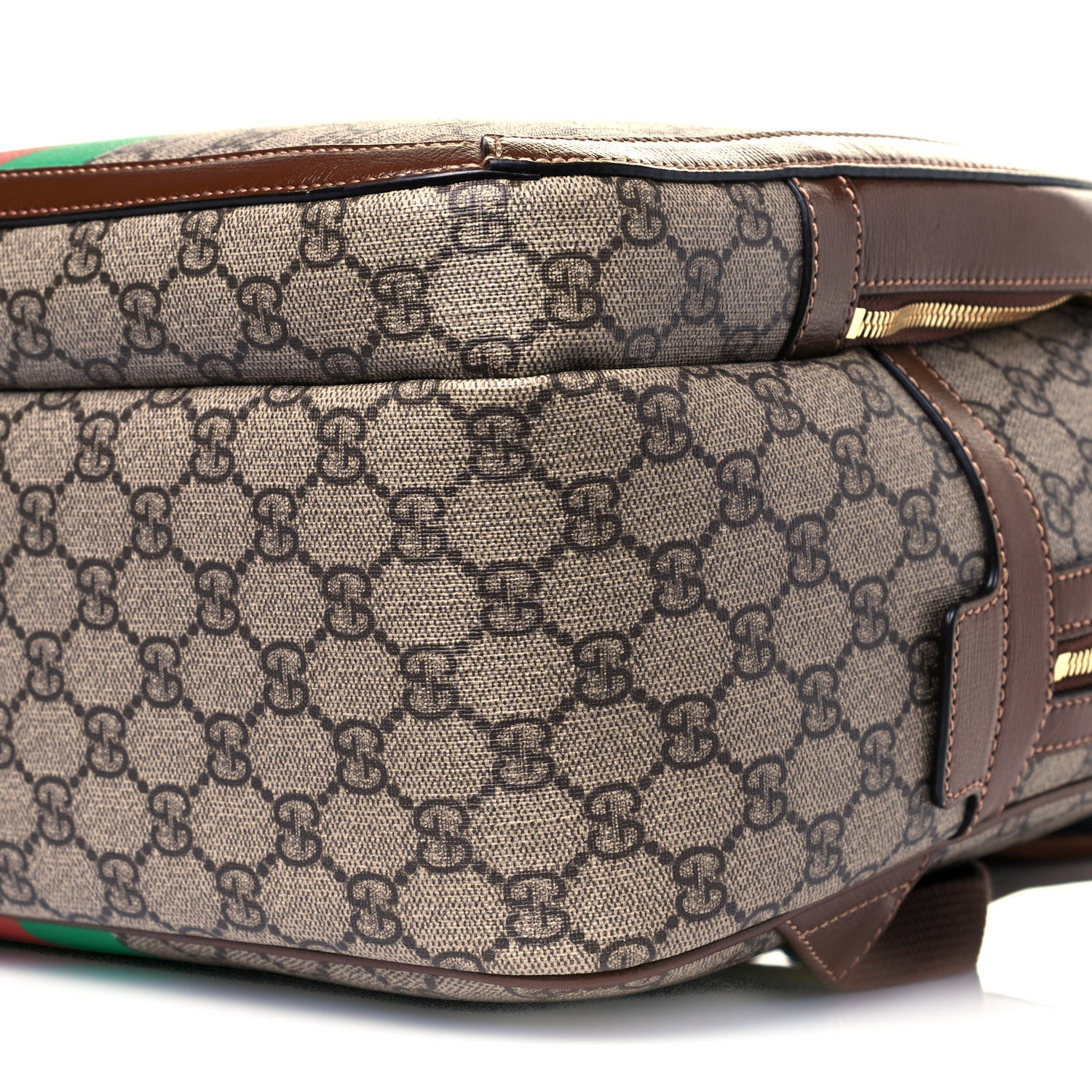 Gucci GG Supreme Monogram Azalea Calfskin Fake/Not Retro Interlocking G Day Backpack Beige Ebony Brown Sugar 9 of 9