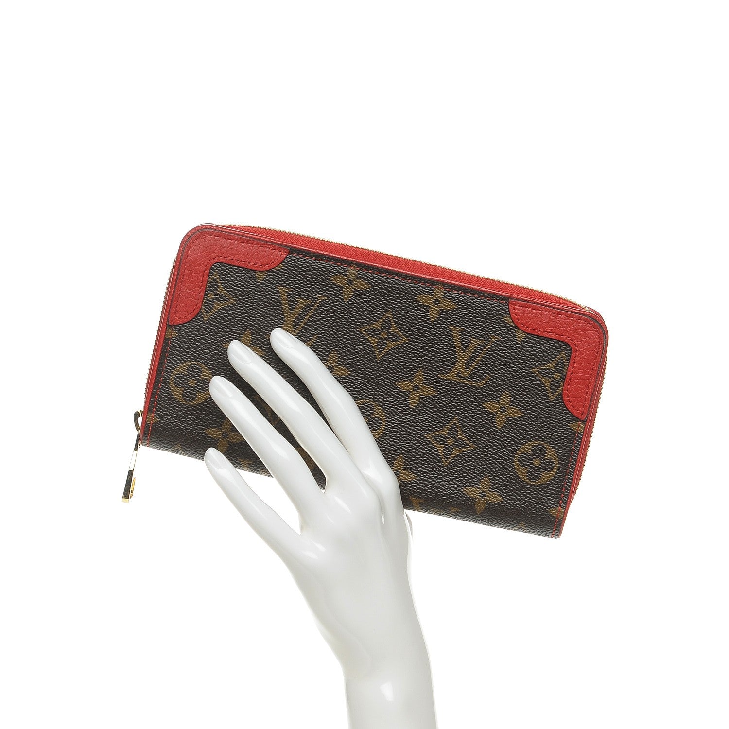 Louis Vuitton Monogram Retiro Zippy Wallet Cherry 2 of 7