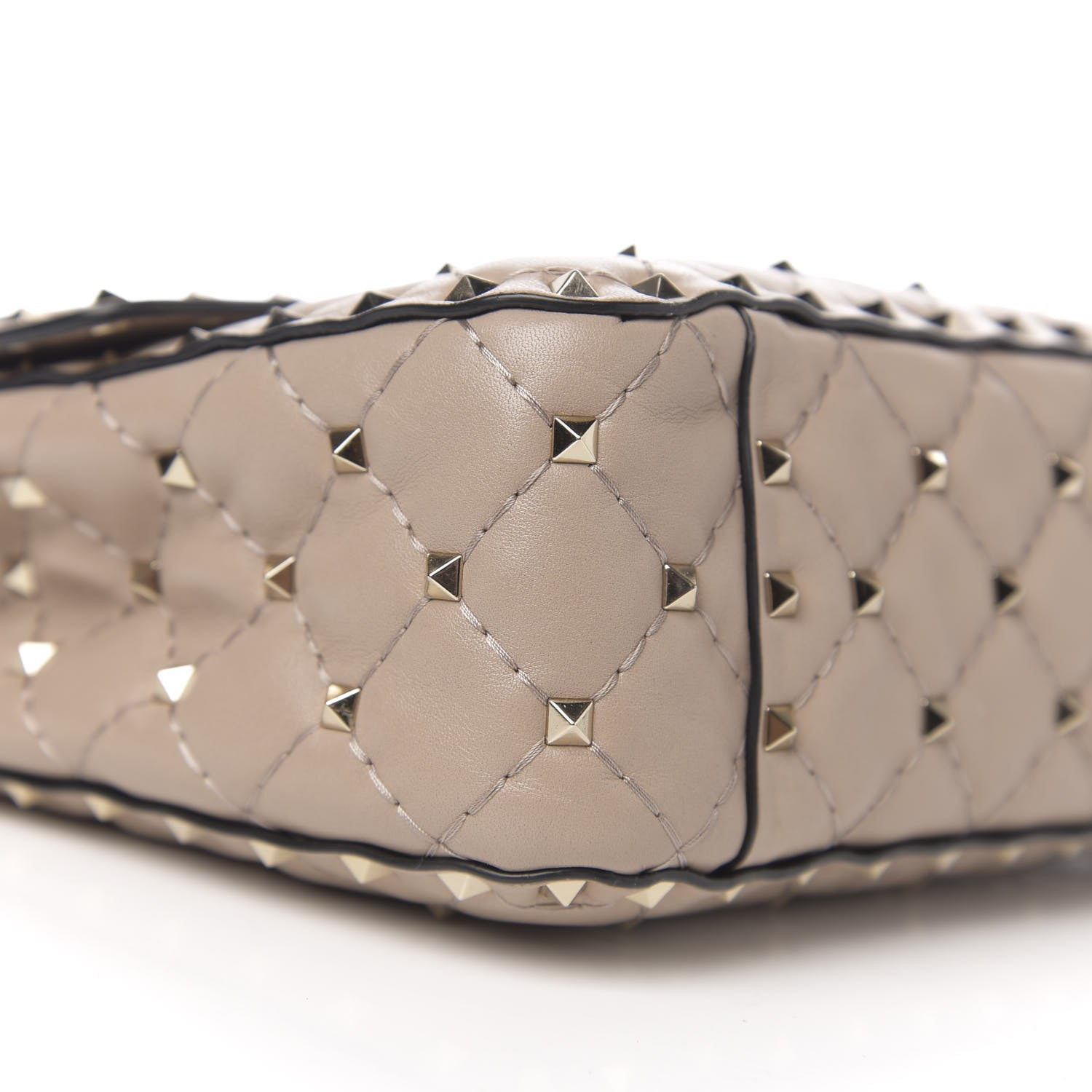 Valentino Garavani Lambskin Medium Rockstud Spike Shoulder Bag Poudre 8 of 10