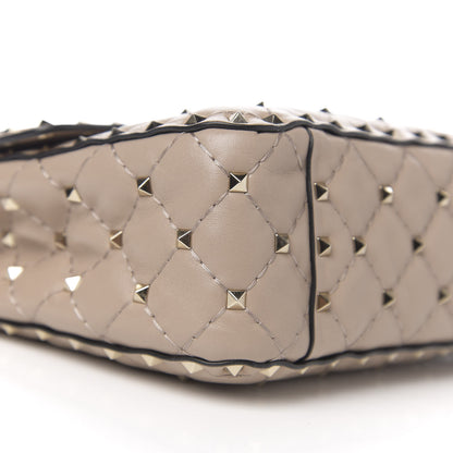 Valentino Garavani Lambskin Medium Rockstud Spike Shoulder Bag Poudre 8 of 10