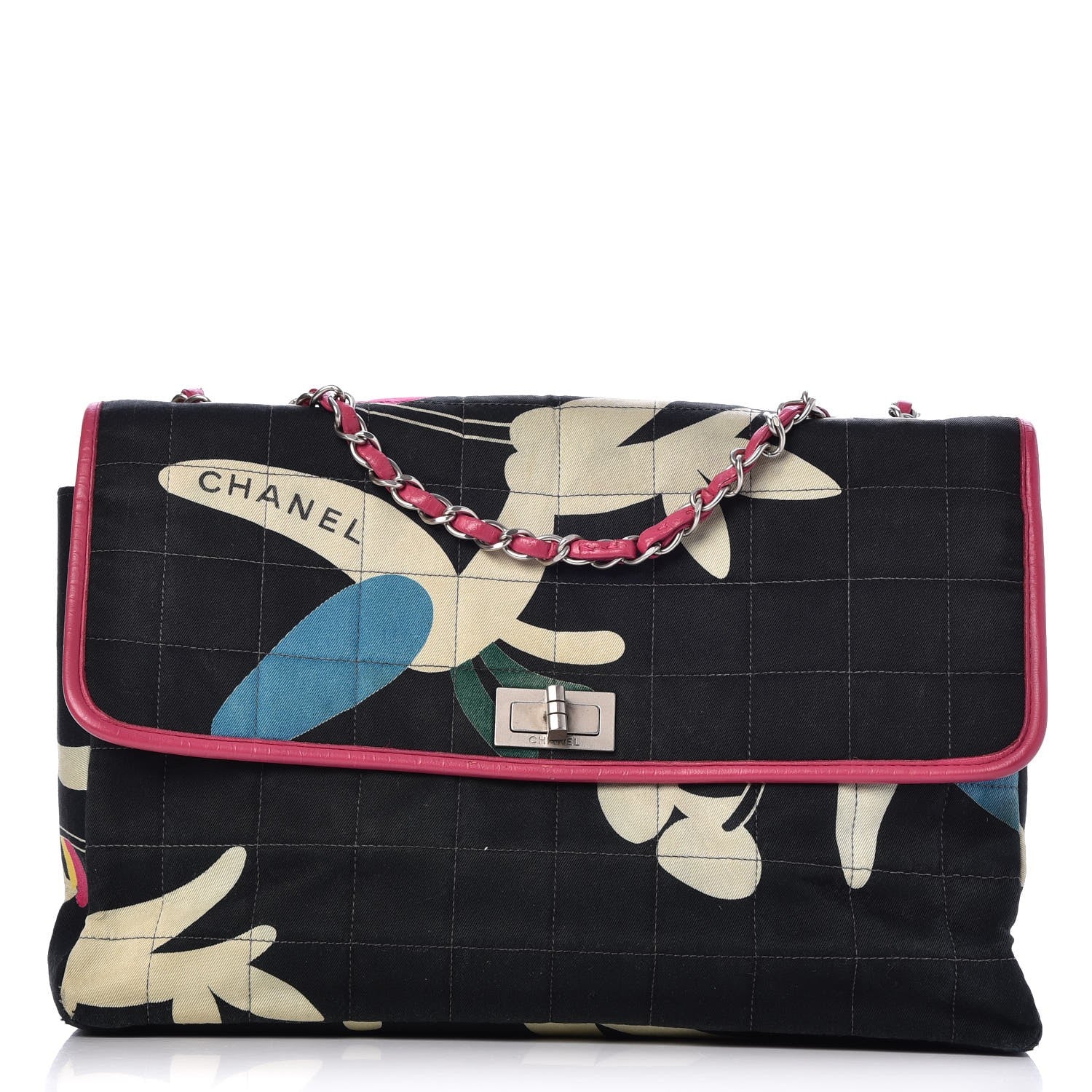 Chanel Canvas Chocolate Bar Quilted Flap Multicolor 1 of 13