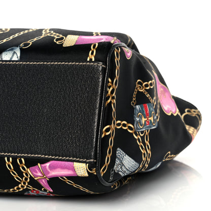 Gucci Satin Medium Charmy Shoulder Bag Black Multicolor 8 of 8