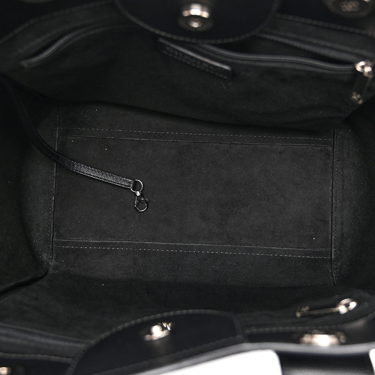 Chanel Caviar Small Studded Deauville Tote Black 5 of 10