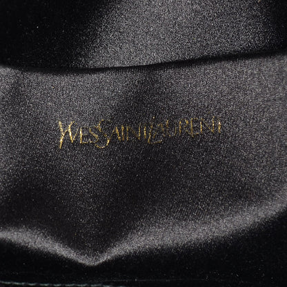 Saint Laurent Textured Patent Monogram Large Belle De Jour Clutch Black 6 of 8
