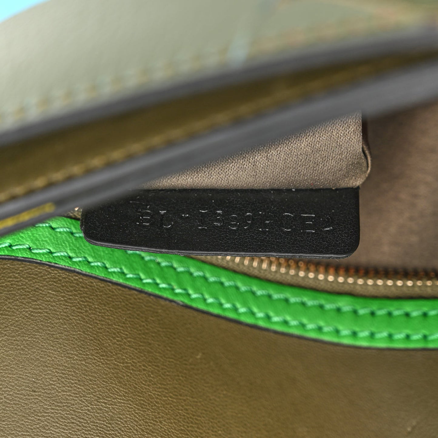 Nappa Canvas Camouflage Rockstud Wristlet Clutch Army Green Ninphea Parrot