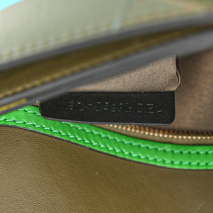 Valentino Garavani Nappa Canvas Camouflage Rockstud Wristlet Clutch Army Green Ninphea Parrot 8 of 10
