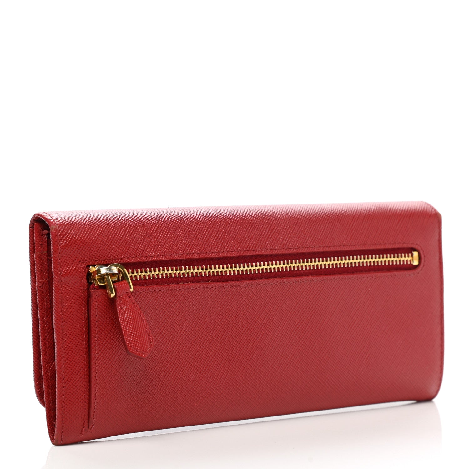 Prada Saffiano Fiocco Bow Continental Wallet Fuoco 3 of 13