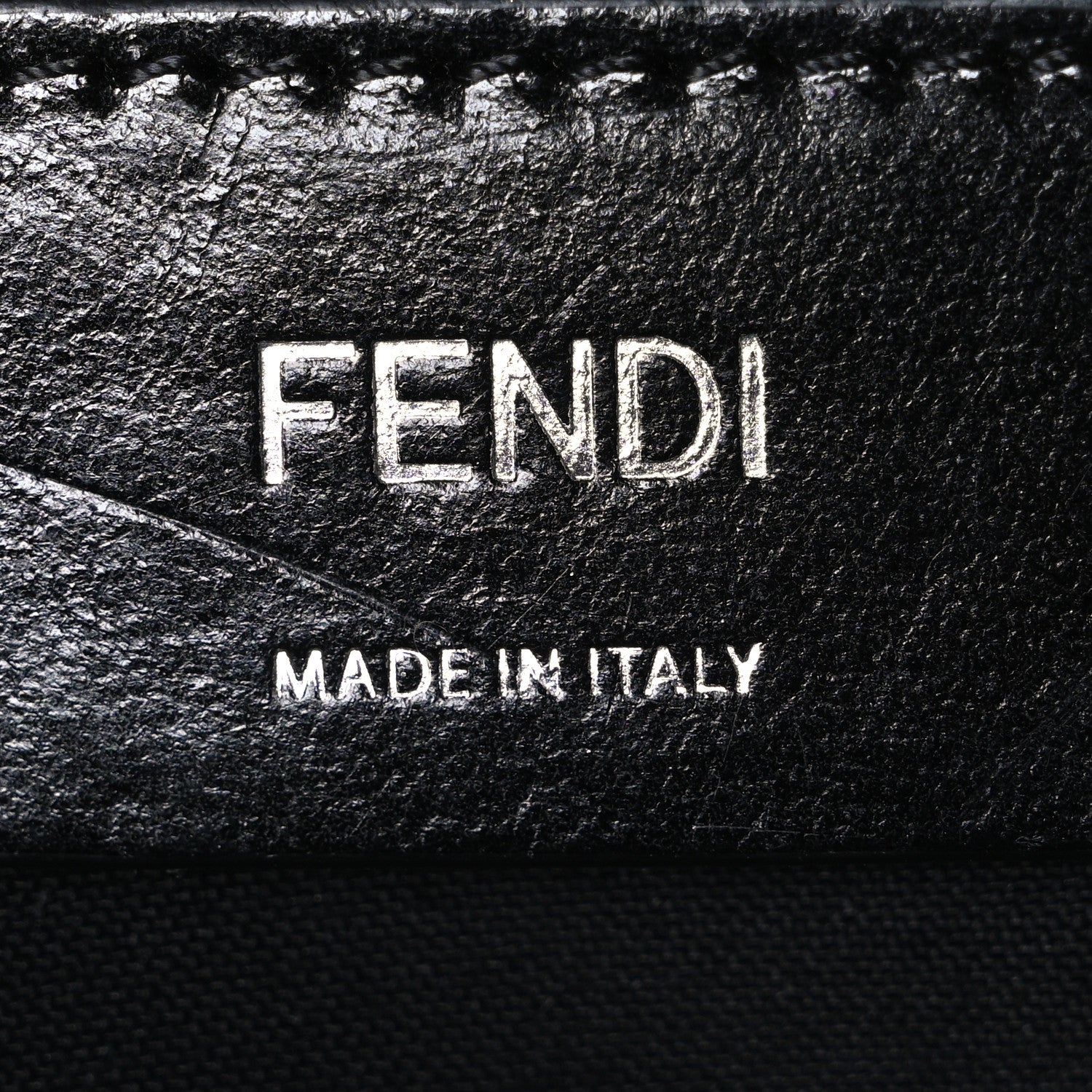 Fendi Glazed Fabric Vitello Liberty FF 1974 Diagonal Camera Case Tobacco Rosso Black 6 of 10