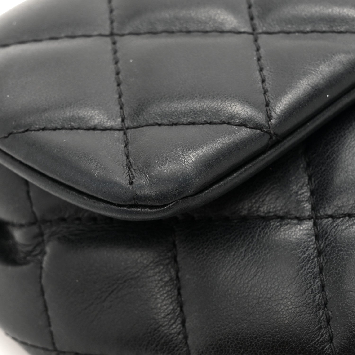 Chanel Calfskin Quilted CC Uniform Flap Belt Bag Black 10 of 17