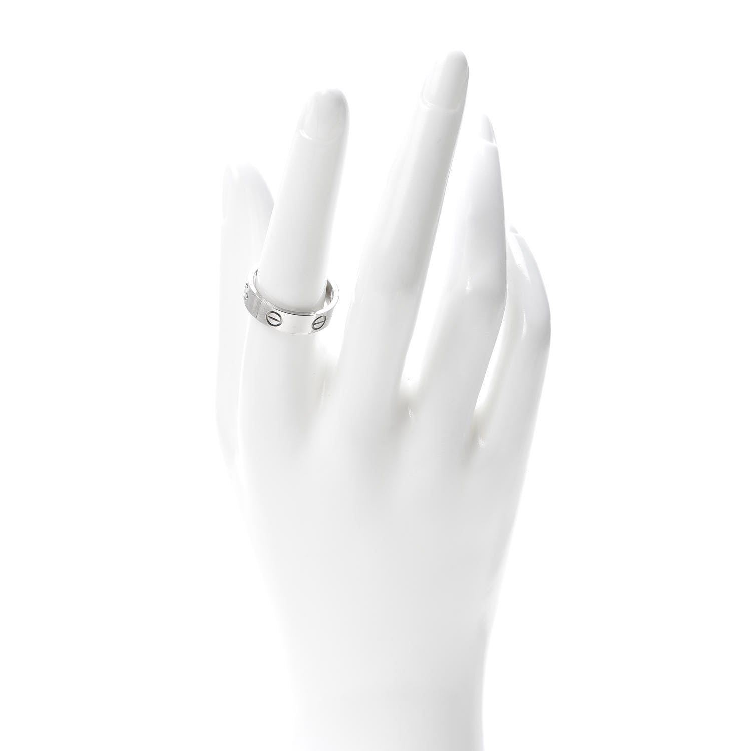 Cartier 18K White Gold 5.5mm LOVE Ring 57 8 2 of 6