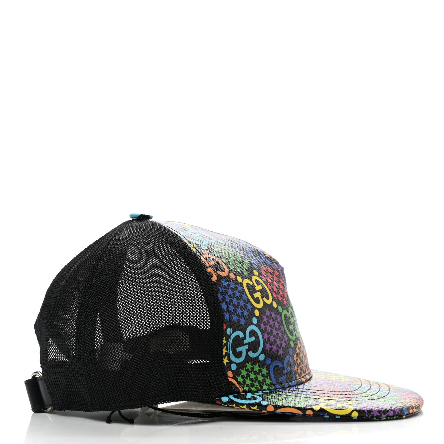 GG Supreme Monogram Psychedelic Baseball Hat S Black