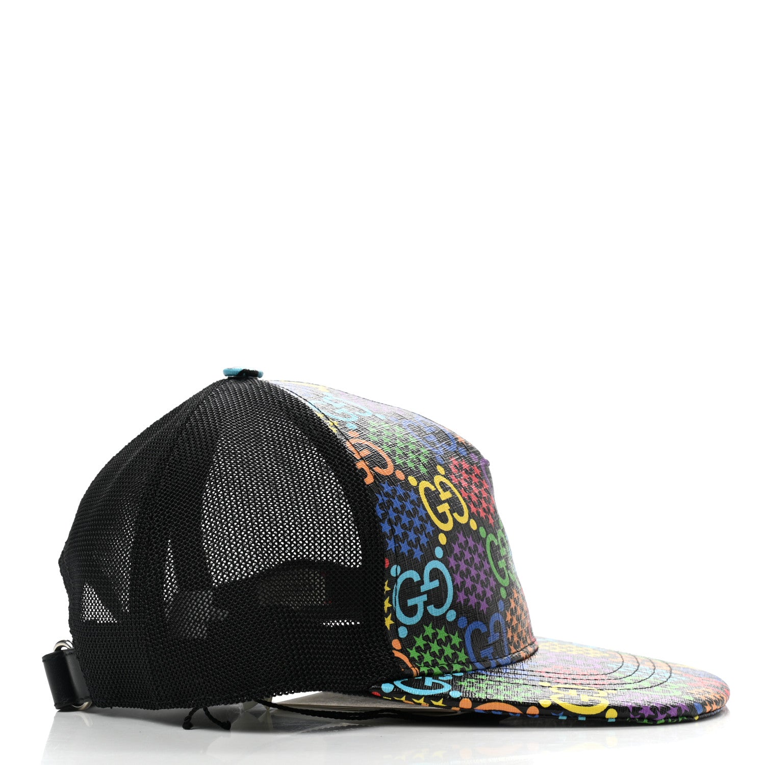 Gucci GG Supreme Monogram Psychedelic Baseball Hat S Black 5 of 9