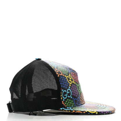Gucci GG Supreme Monogram Psychedelic Baseball Hat S Black 5 of 9