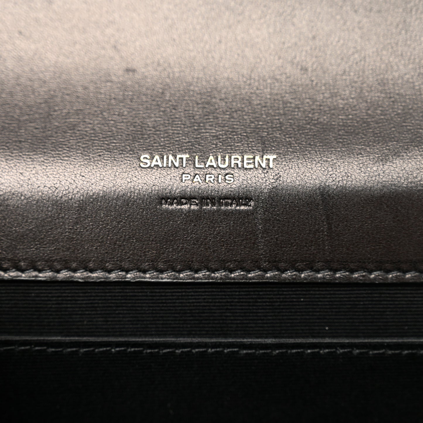 Lambskin Carre Quilted Cassandre Pouch Clutch Black