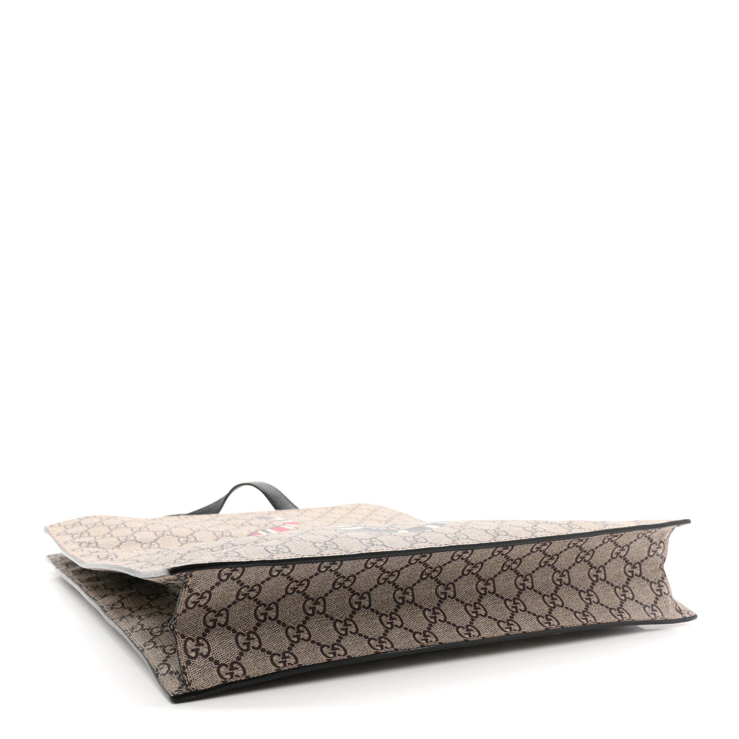 Soft GG Supreme Monogram Kingsnake Vertical Tote  Black