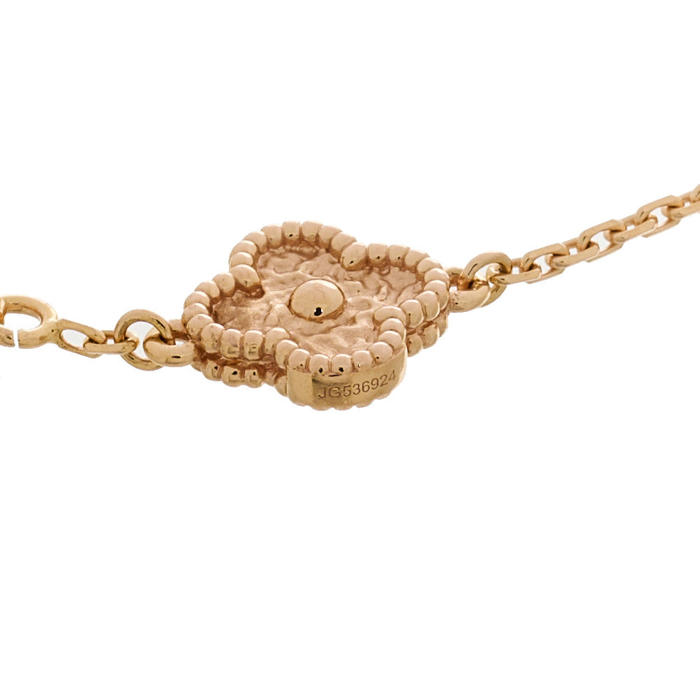 Van Cleef & Arpels 18K Rose Gold 6 Motifs Sweet Alhambra Bracelet 3 of 4