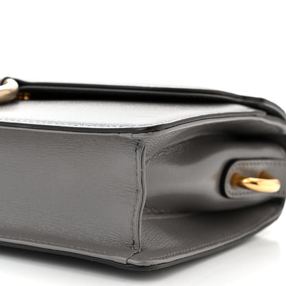 Gucci Textured Calfskin Small Torchon GG Ring Shoulder Bag Dusty Grey 10 of 10