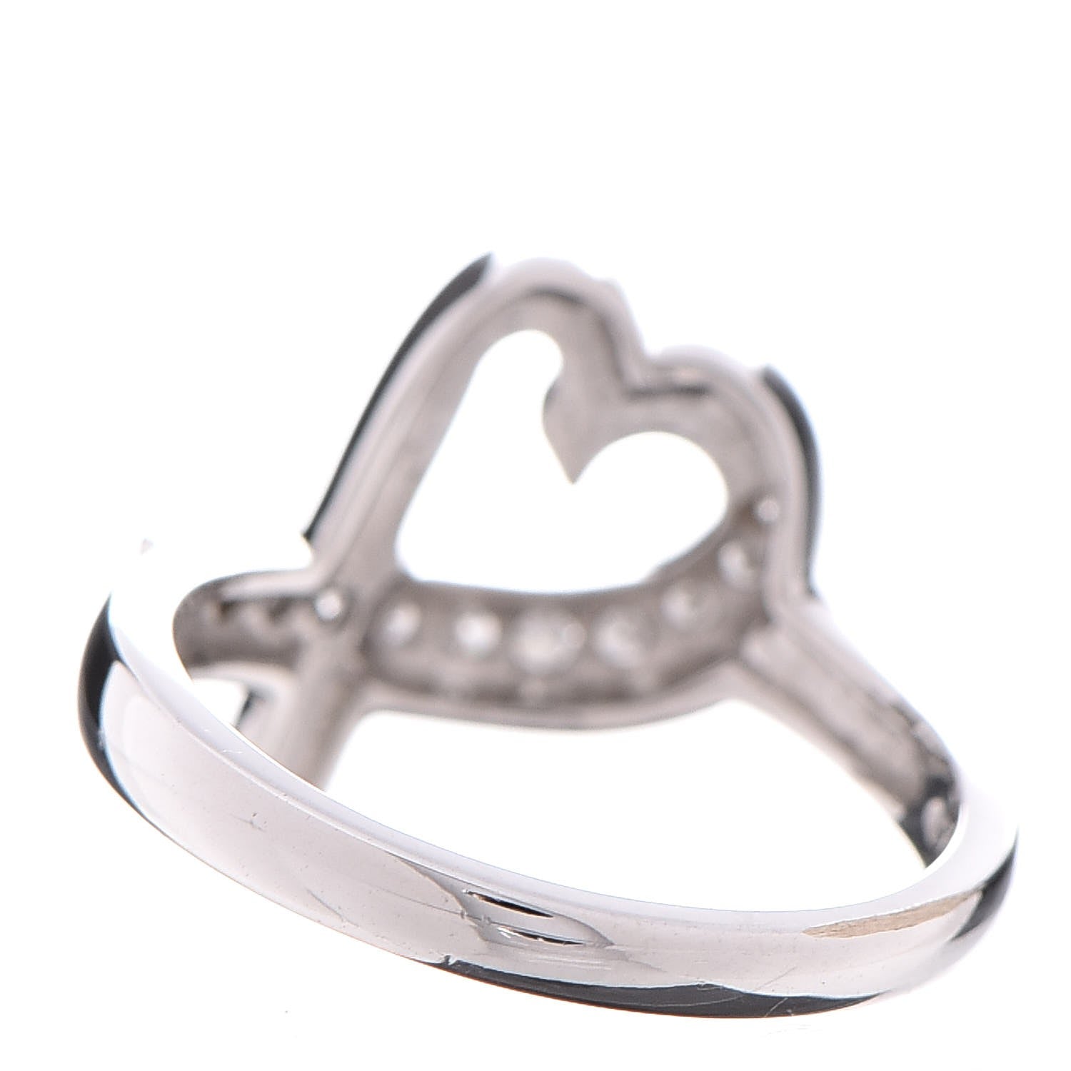 Tiffany 18K White Gold Diamond Paloma Picasso Loving Heart Ring 52 6 3 of 6