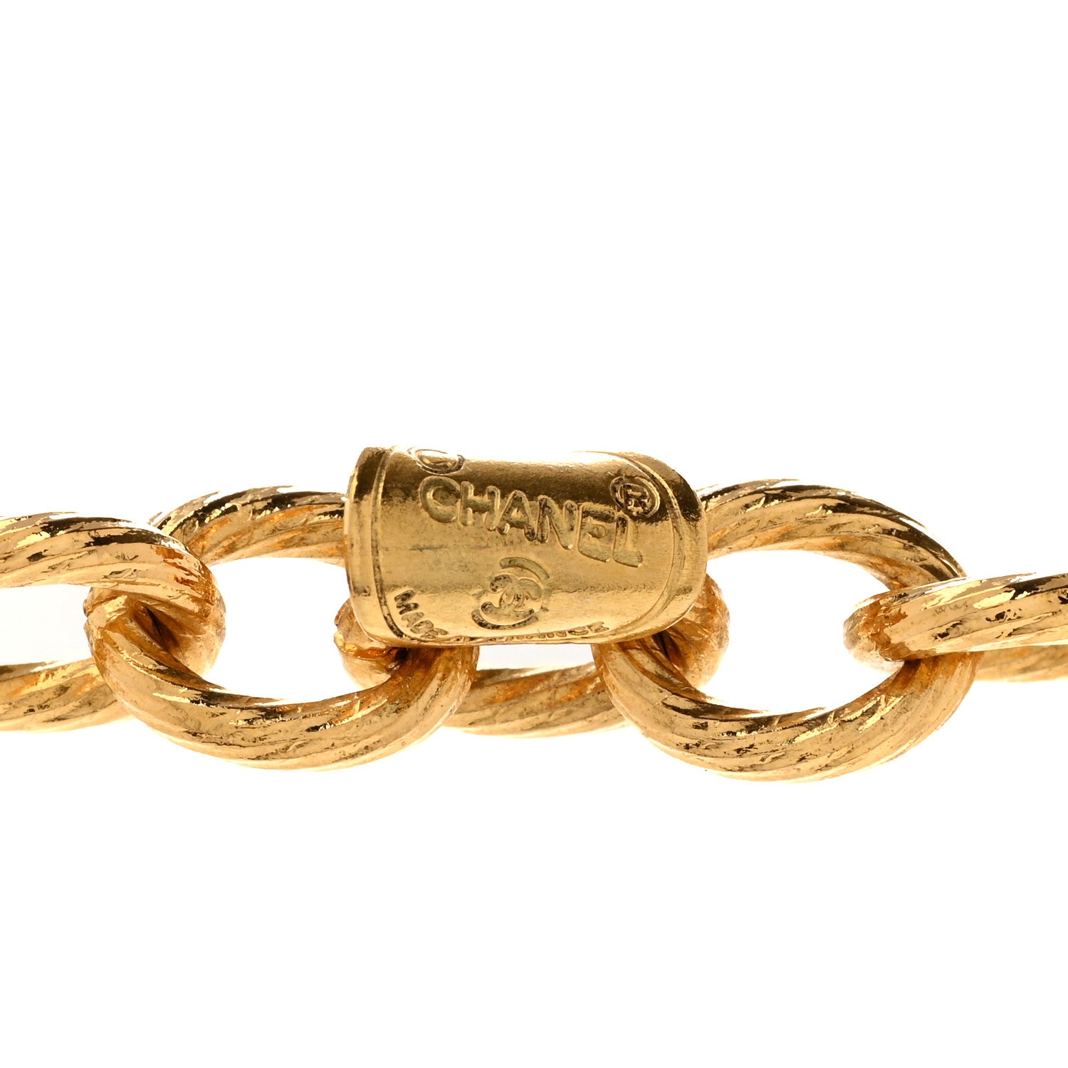 Chanel Metal CC Charm Short Necklace Gold 5 of 6