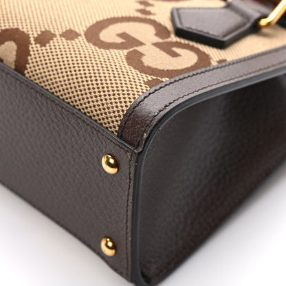 Gucci Monogram Jumbo GG Textured Dollar Calfskin Mini Diana Tote Bag Camel Ebony New Acero Pomegranate Red 10 of 11