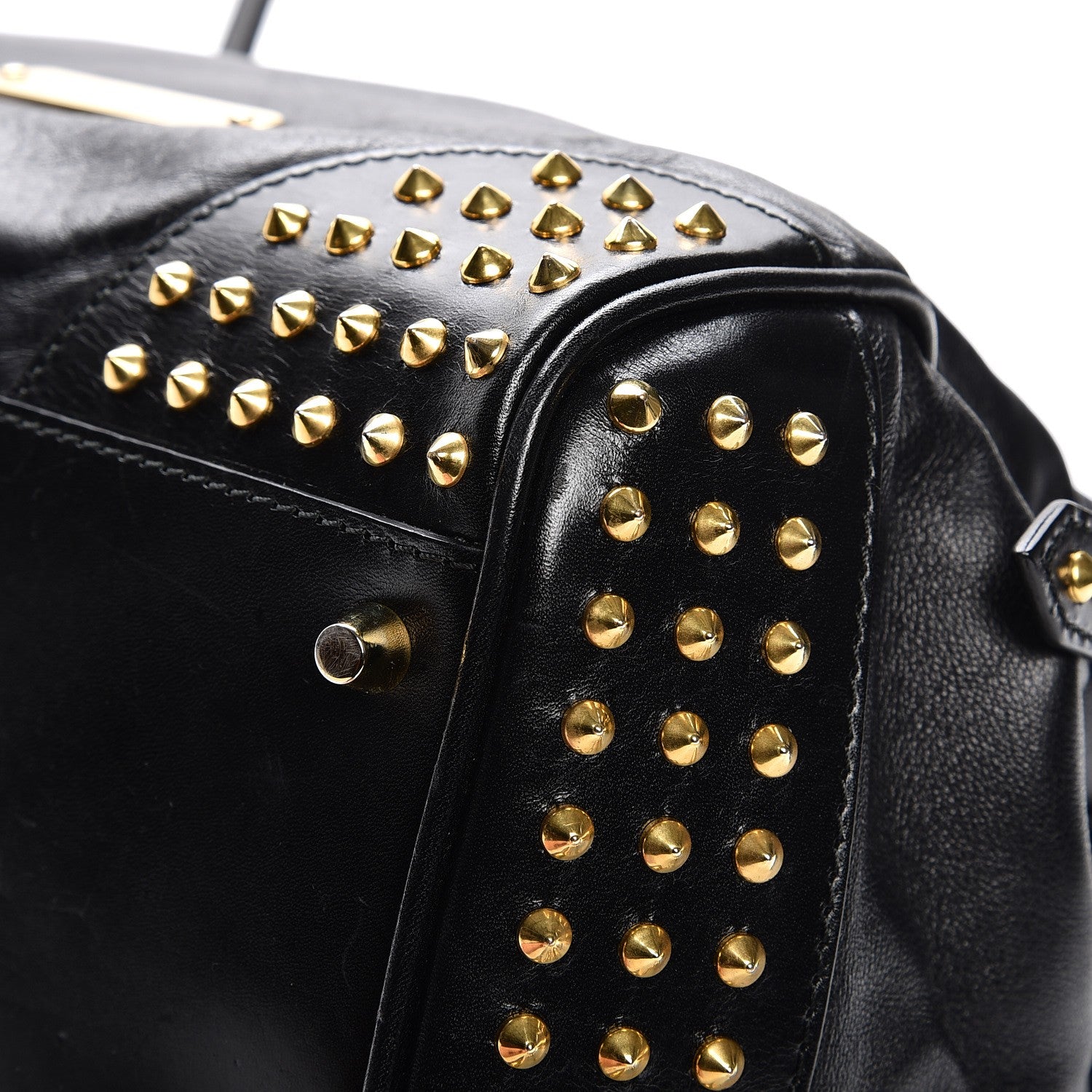 Burberry Lambskin Bridle Studs Small Canterbury Tote Black 13 of 15