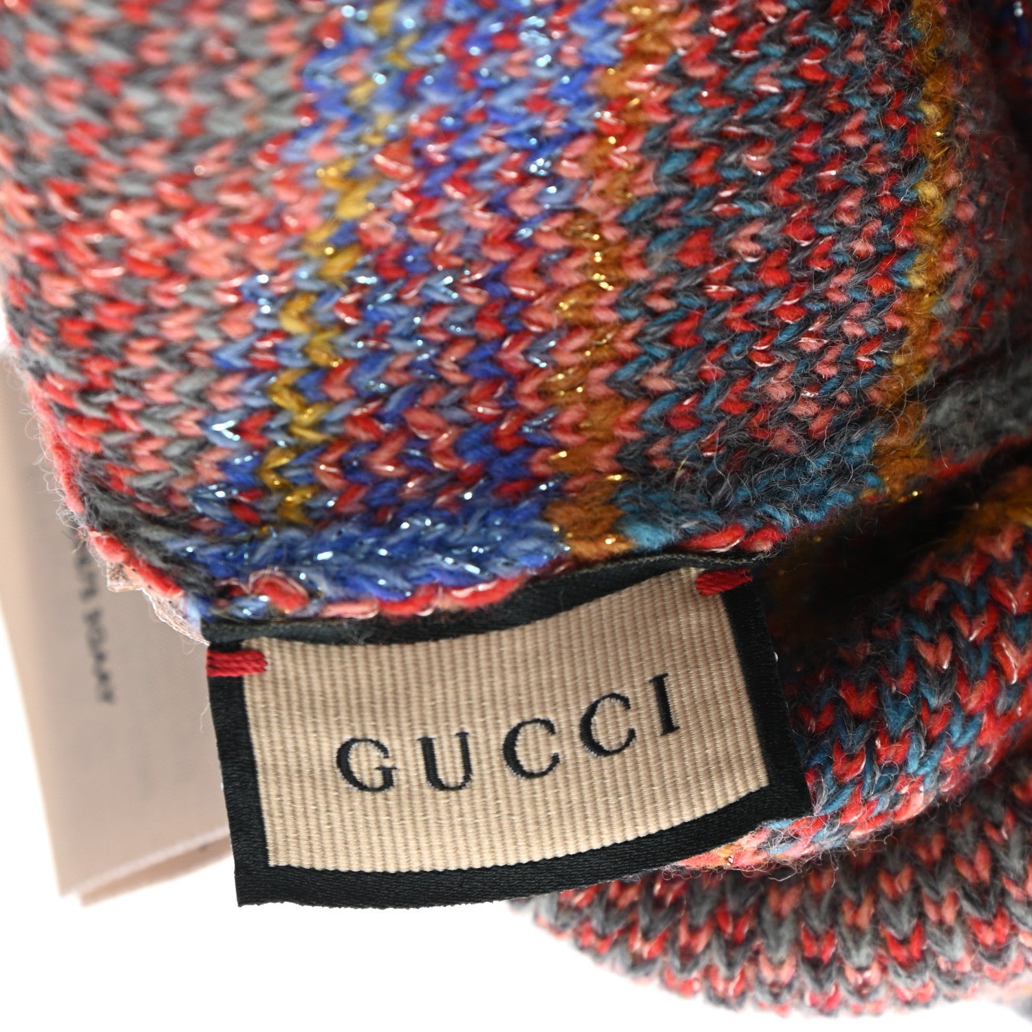 Gucci Wool Lame GG Monogram Dorat Beanie Hat L Multicolor 4 of 5