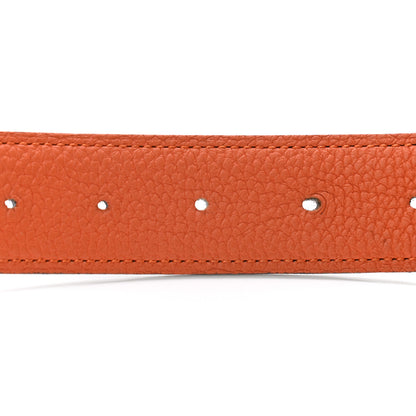 Hermes Box Togo 32mm H Belt 85 Black Orange 4 of 7