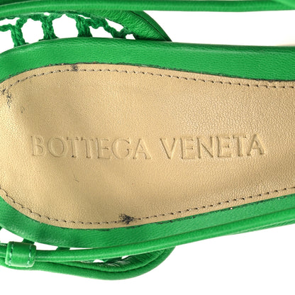 Bottega Veneta Mesh Nappa Stretch Ankle Tie 90mm Sandals 37 Grass 6 of 10