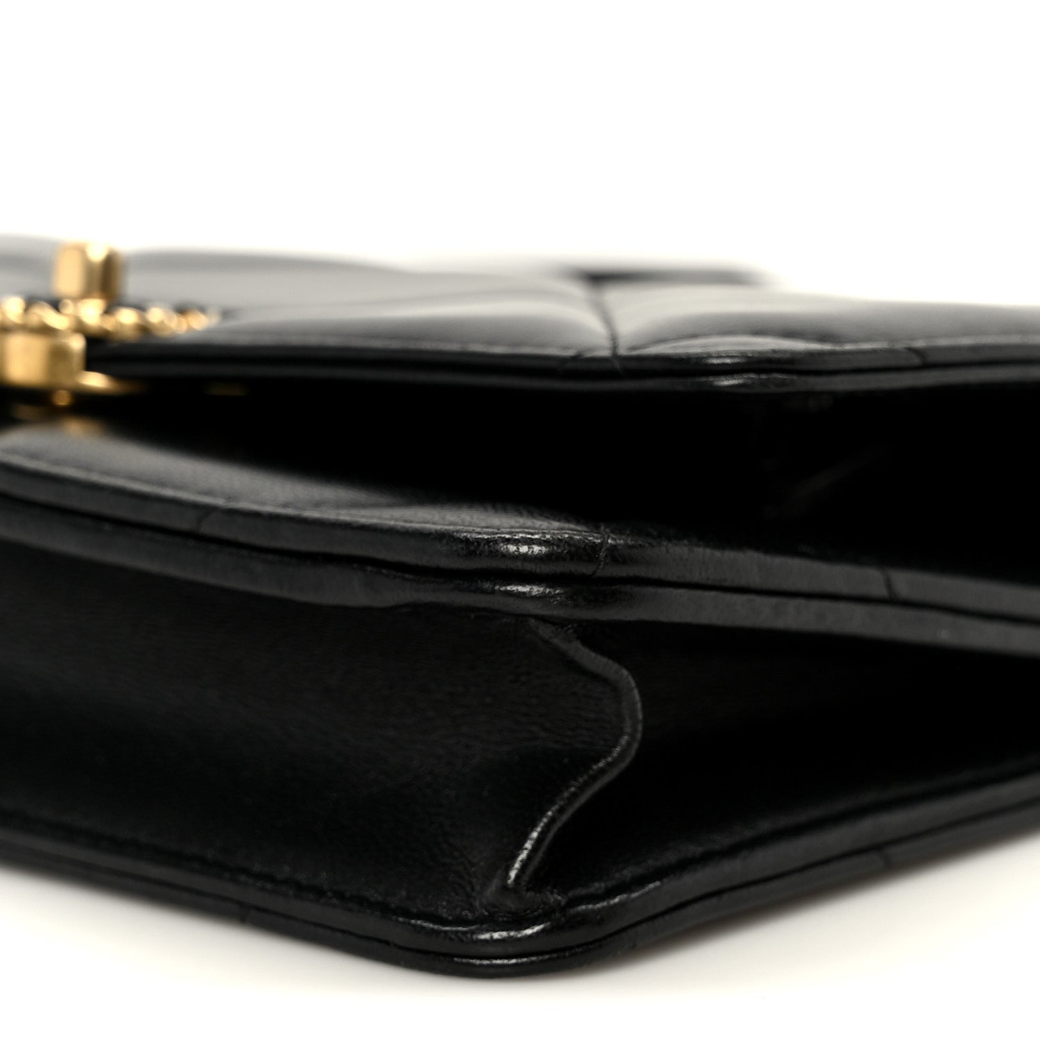 Chanel Lambskin Quilted Chanel 19 Wallet On Chain WOC Black 11 of 12