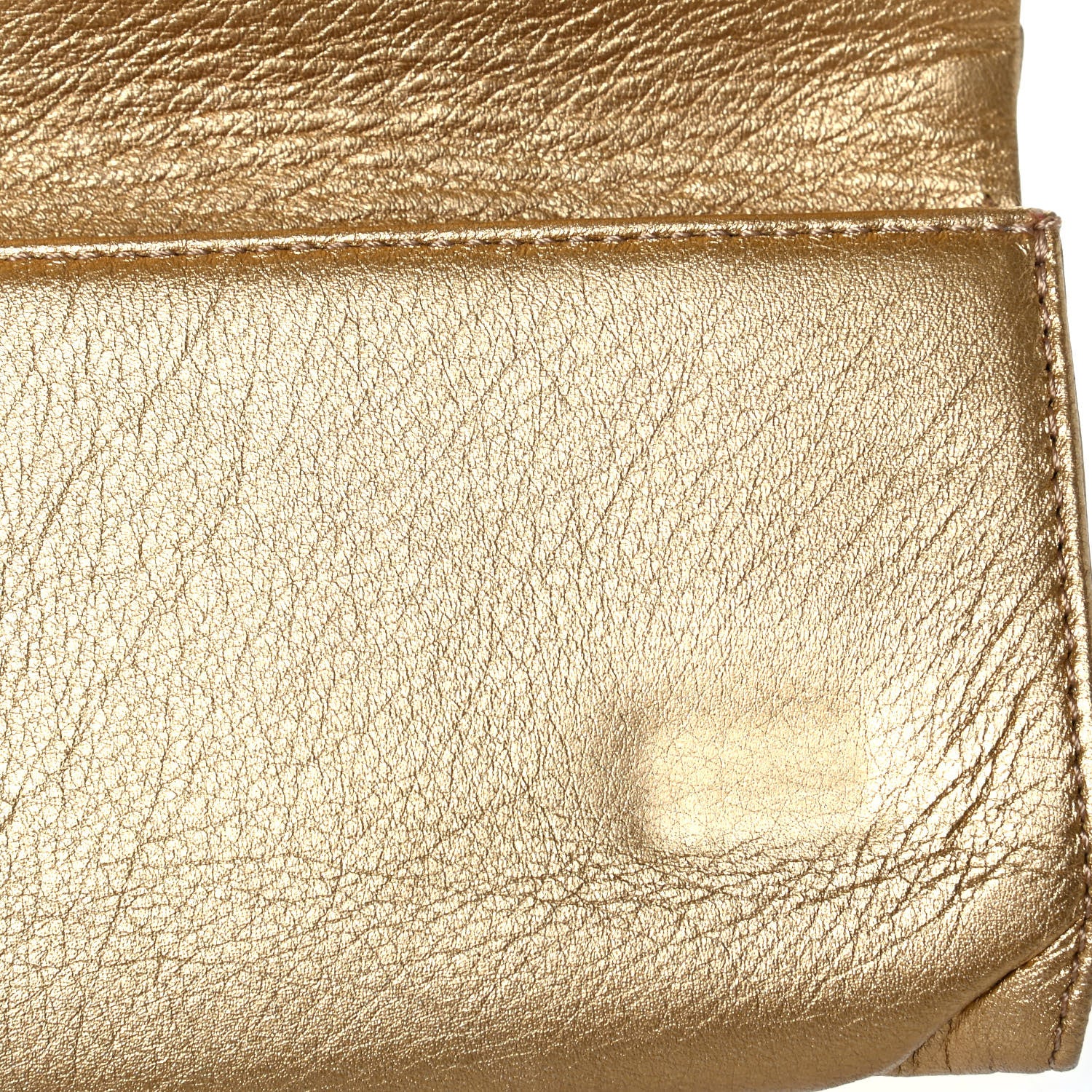 Christian Louboutin Metallic Calfskin Clutch Gold 7 of 7
