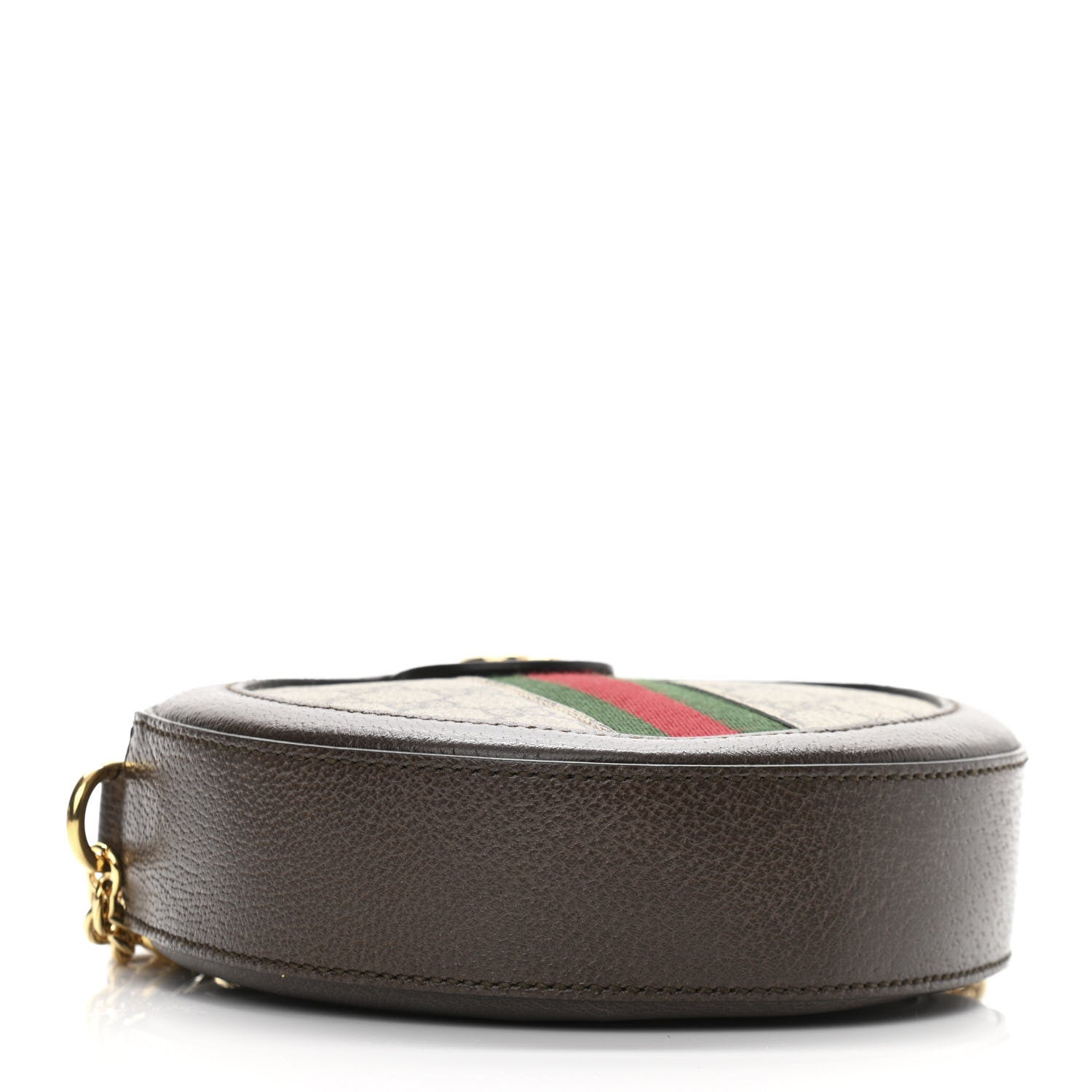 Gucci GG Supreme Monogram Web Mini Ophidia Round Shoulder Bag Brown 4 of 10