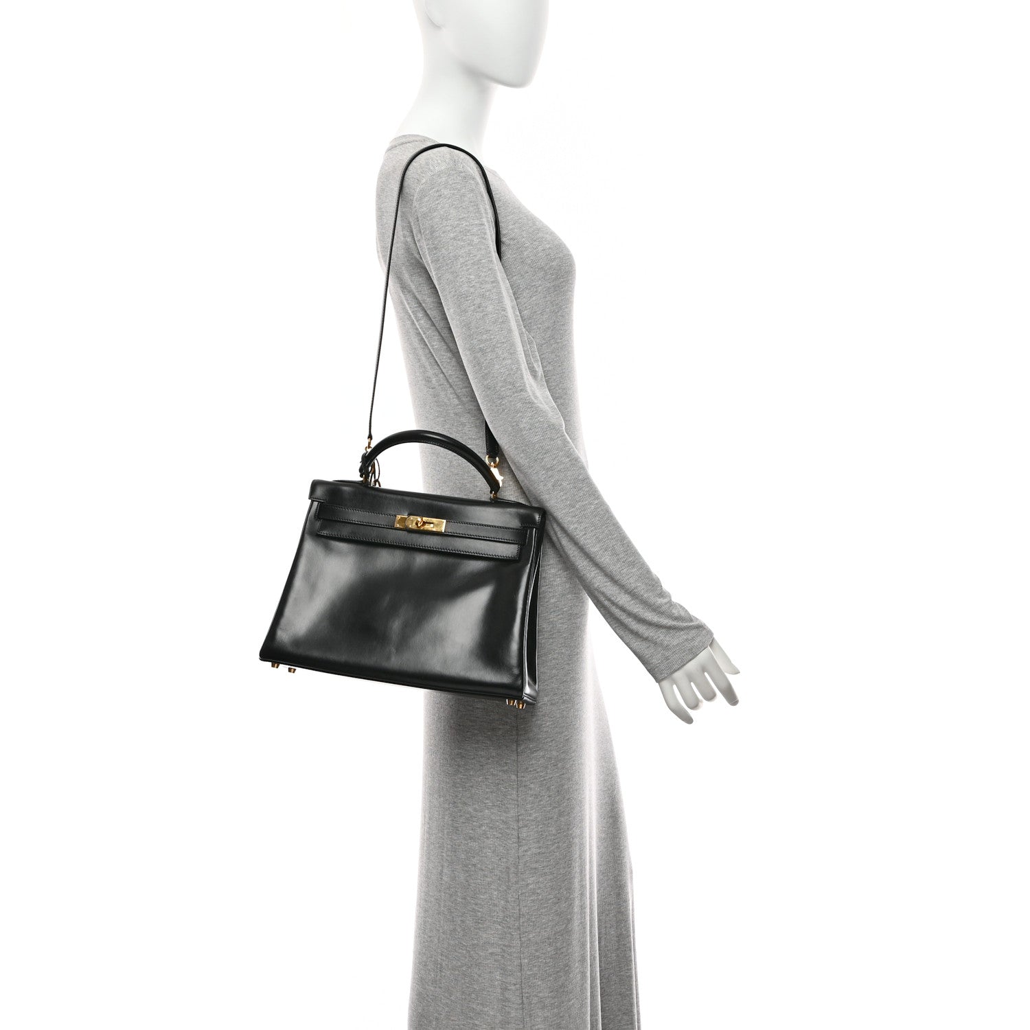 Hermes Box Kelly Retourne 32 Black 2 of 10
