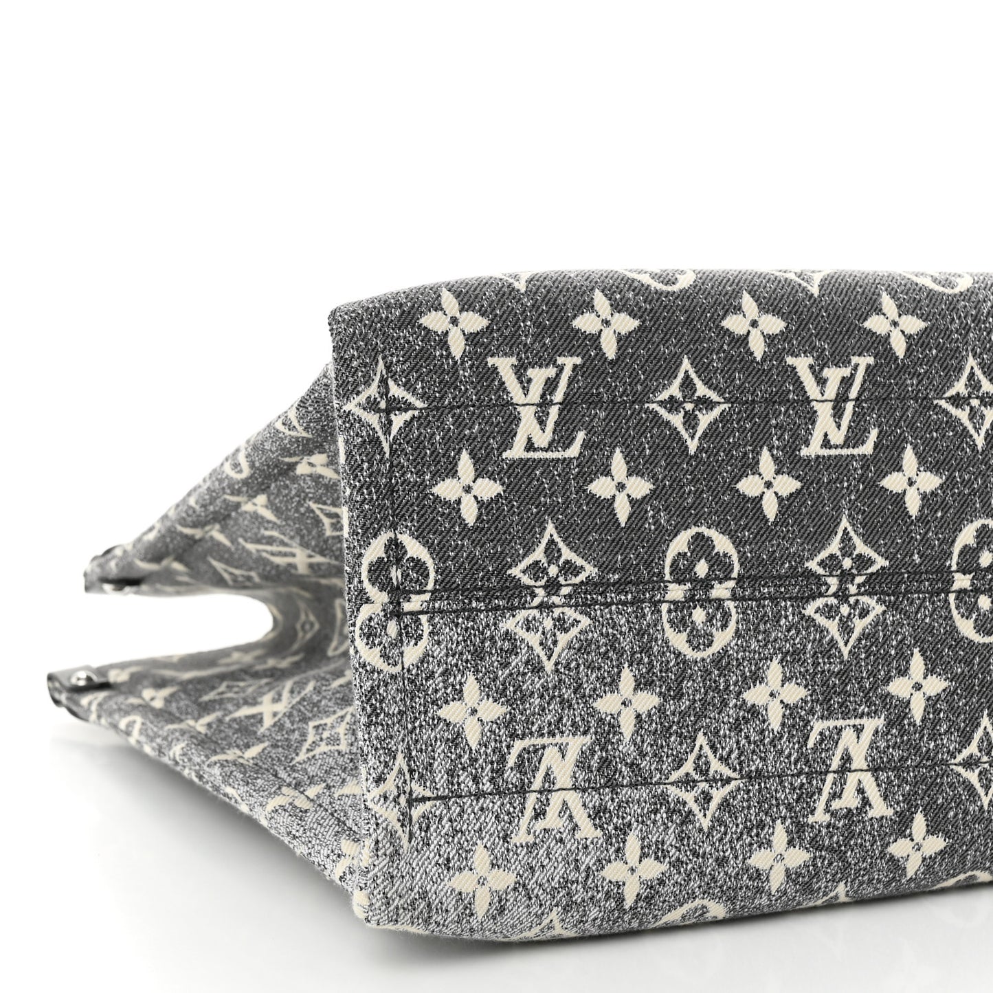 Monogram Jacquard Denim Onthego MM Black