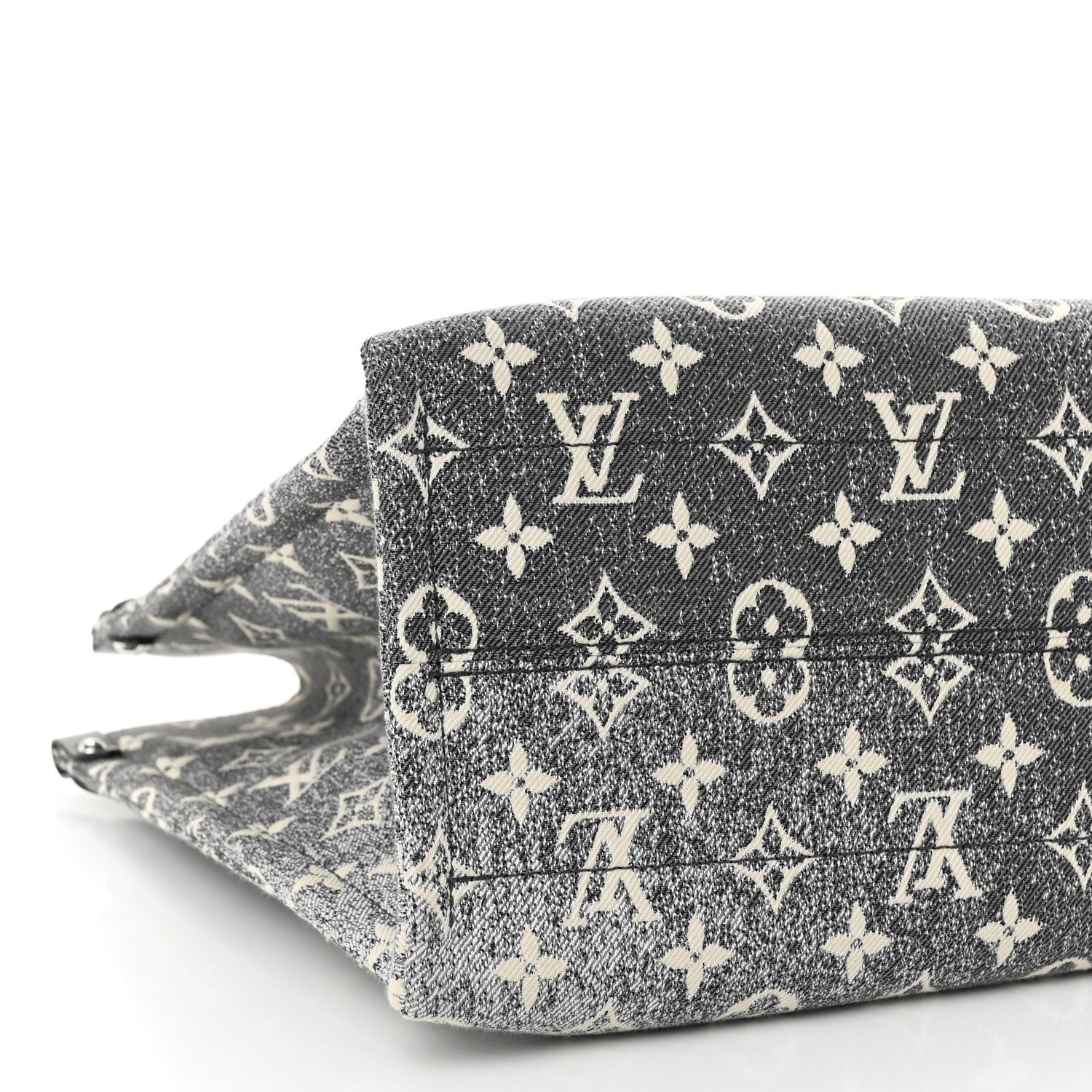 Louis Vuitton Monogram Jacquard Denim Onthego MM Black 8 of 9