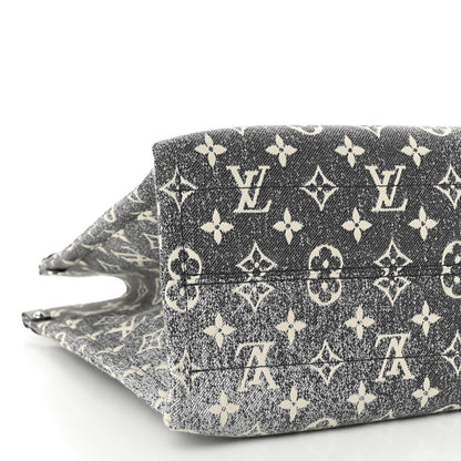 Louis Vuitton Monogram Jacquard Denim Onthego MM Black 8 of 9