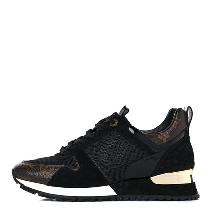 Louis Vuitton Suede Monogram Run Away Sneakers 38 Black 1 of 8