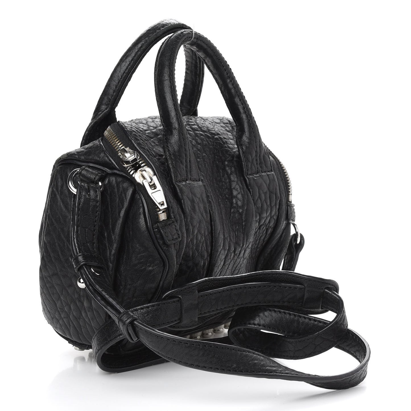Pebbled Lambskin Mini Rockie Black Rhodium Hardware