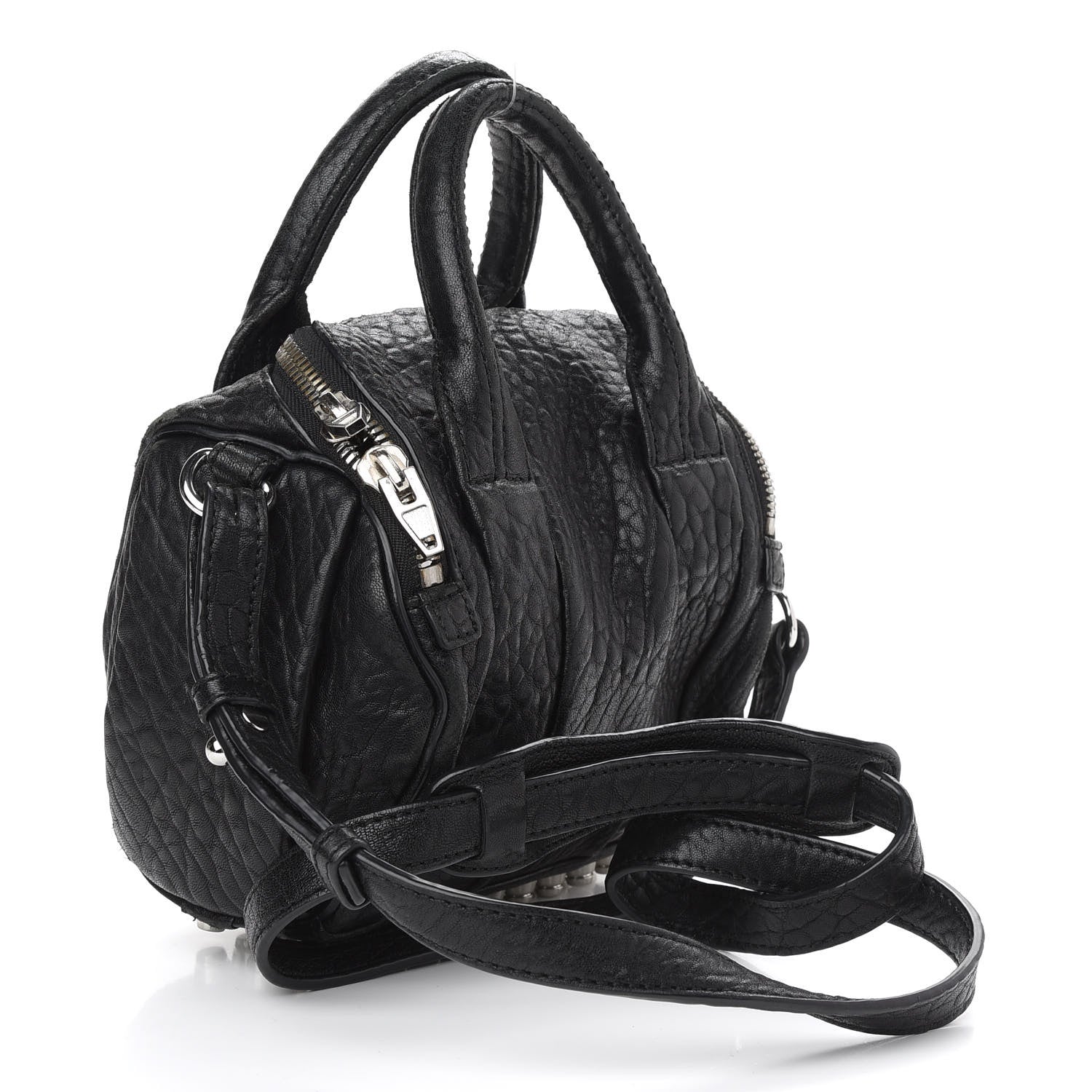 Alexander Wang Pebbled Lambskin Mini Rockie Black Rhodium Hardware 3 of 11